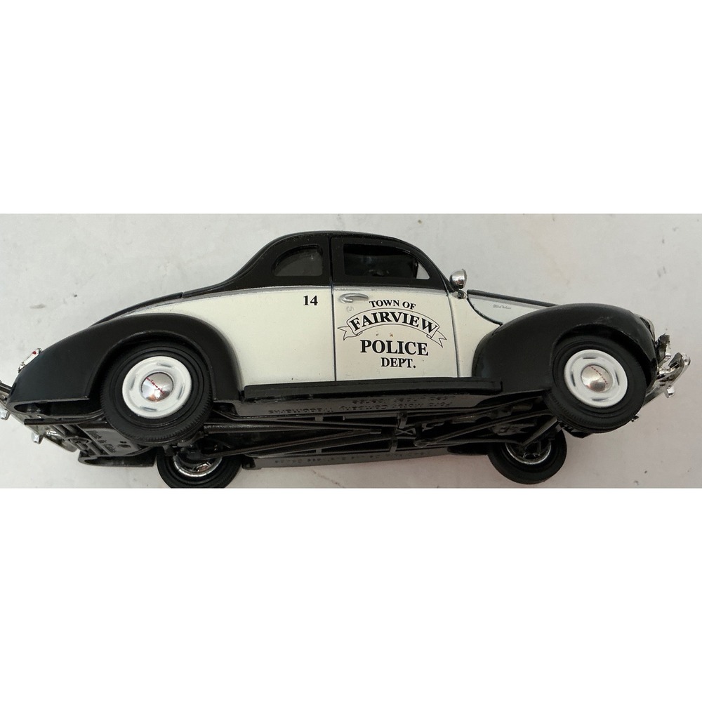 1940 Ford Deluxe Business Coupe Fairview Police Dept Diecast Car Black